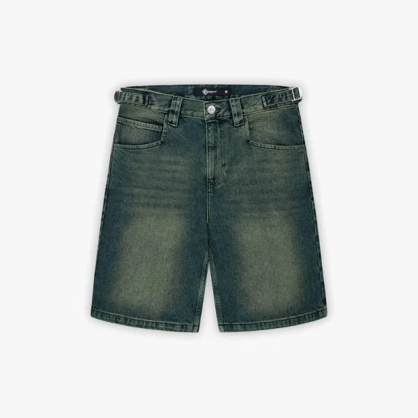 Green tinted denim jorts - Avenue Wear