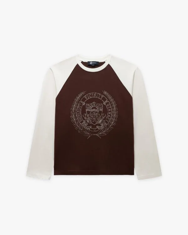 Hall of fame longsleeve brown cream - Avenue Wear