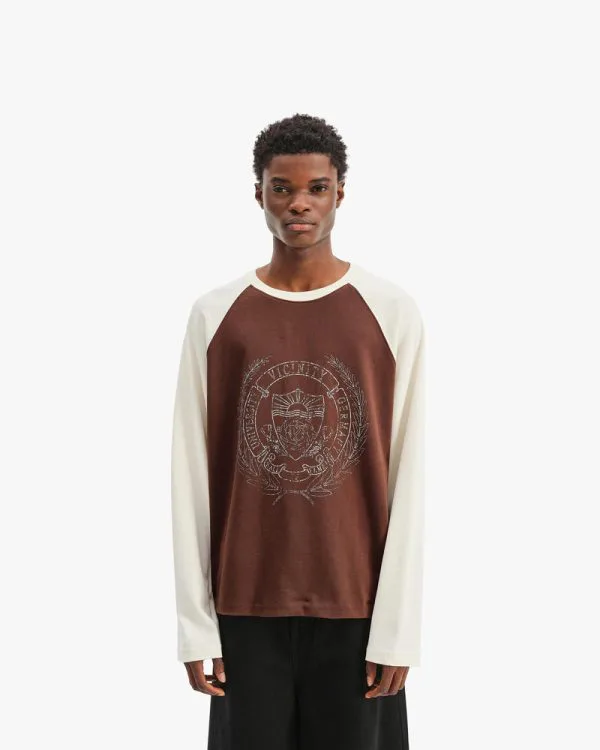 HALL OF FAME LONGSLEEVE BROWN/CREAM - Sweats & Hoodies - streetwear Avenue Wear