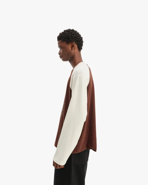 HALL OF FAME LONGSLEEVE BROWN/CREAM - Sweats & Hoodies - streetwear Avenue Wear