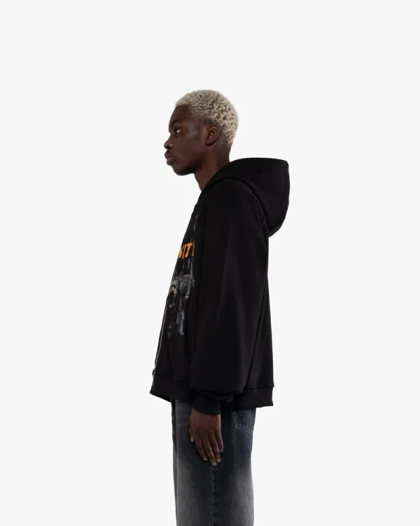 HAUNTED HOUSE ZIP HOODIE BLACK - Sweats & Hoodies - streetwear Avenue Wear