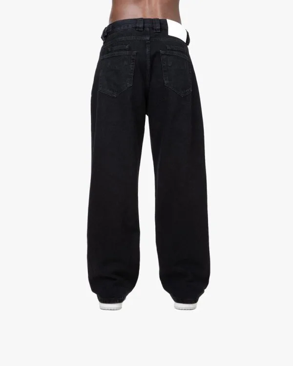 HAVOC DENIM BLACK / WHITE - Pantalons & Jorts - streetwear Avenue Wear