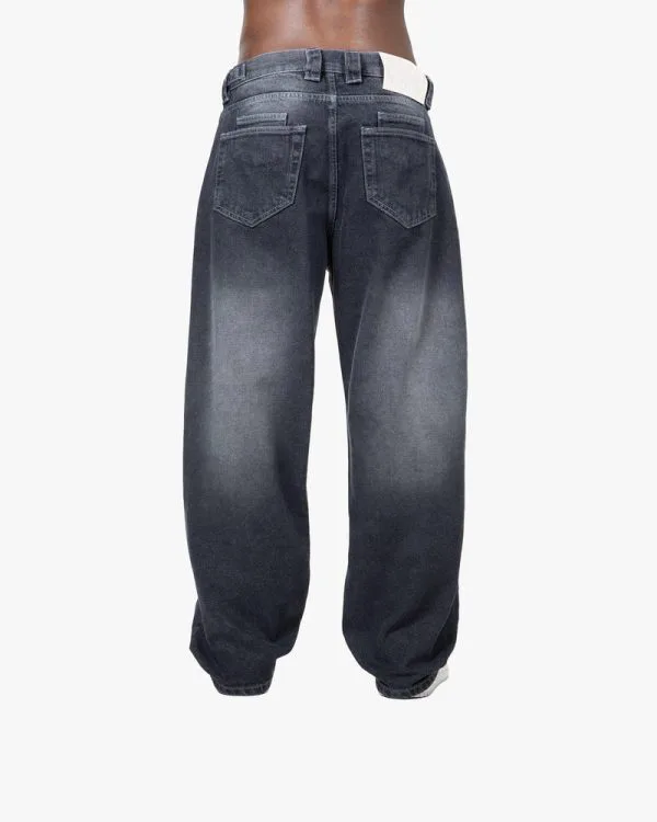 HAVOC DENIM GREY / WHITE - Pantalons & Jorts - streetwear Avenue Wear