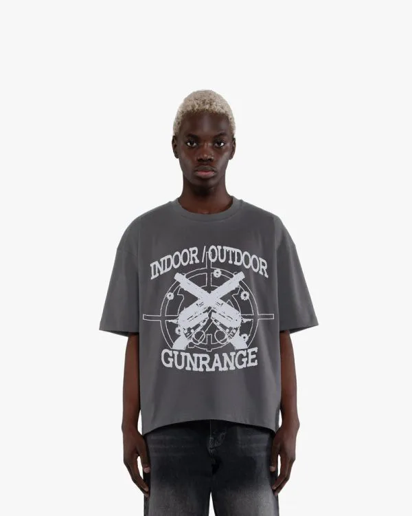 INDOOR/OUTDOOR TEE DARK GREY - T-Shirts - streetwear Avenue Wear