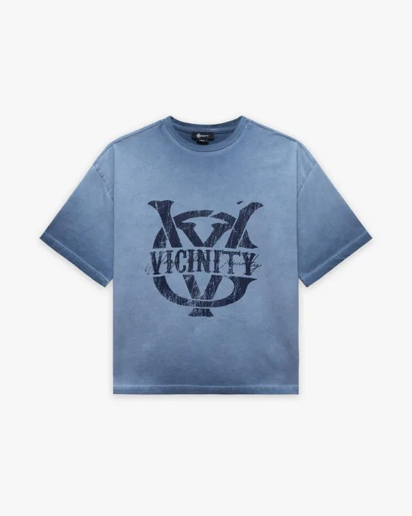 Initials tee blue - Avenue Wear