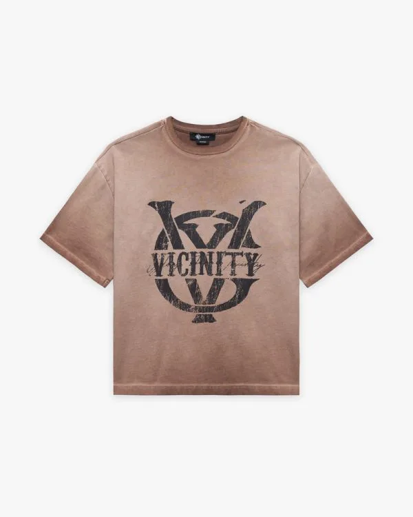 Initials tee brown - Avenue Wear