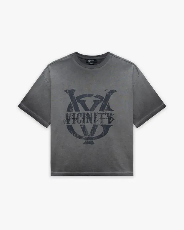 Initials tee dark grey - Avenue Wear