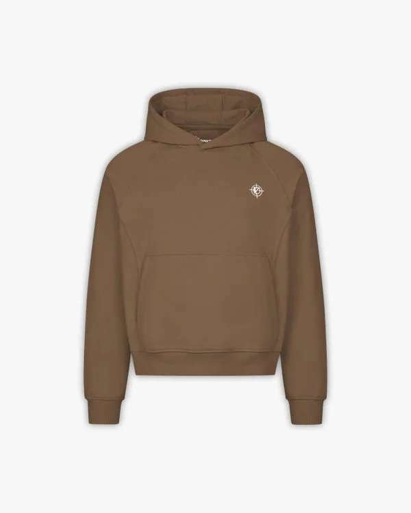 Inside out hoodie chocolate brown - Avenue Wear