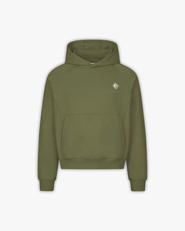 Inside out hoodie khaki - Avenue Wear