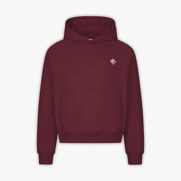 Inside out hoodie wine red - Avenue Wear