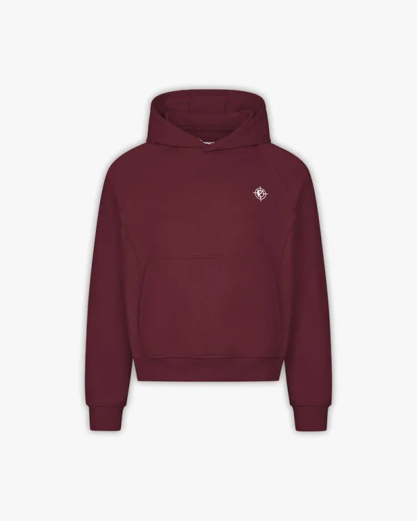 Inside out hoodie wine red - Avenue Wear