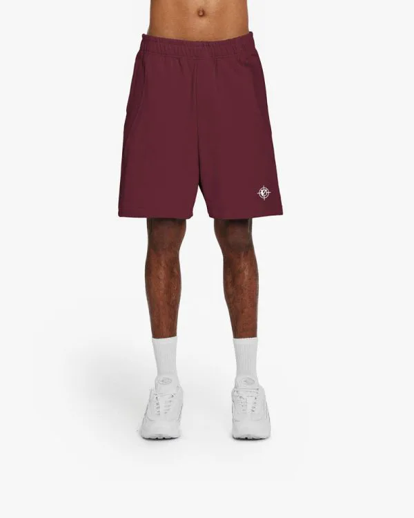 INSIDE OUT SHORTS WINE RED - Pantalons & Jorts - streetwear Avenue Wear
