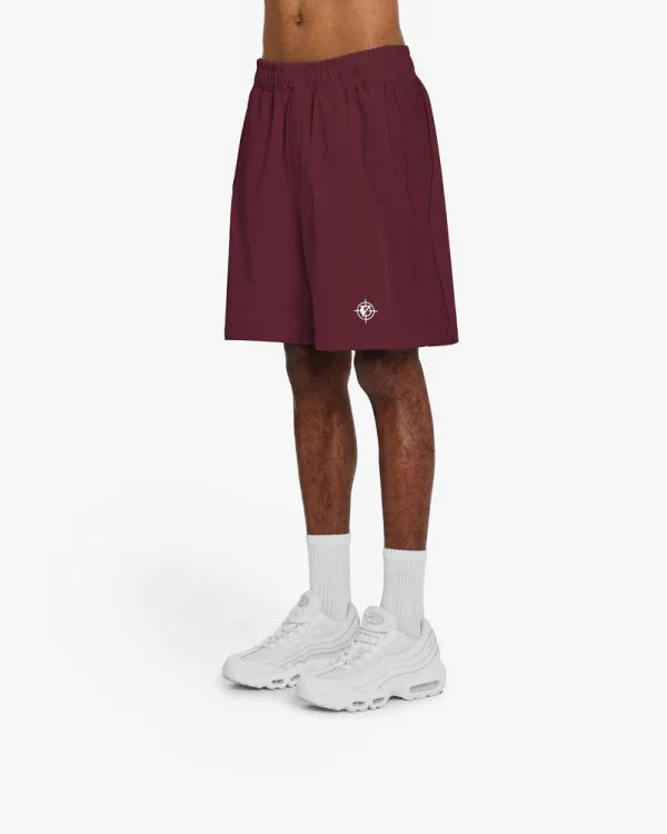 INSIDE OUT SHORTS WINE RED - Pantalons & Jorts - streetwear Avenue Wear