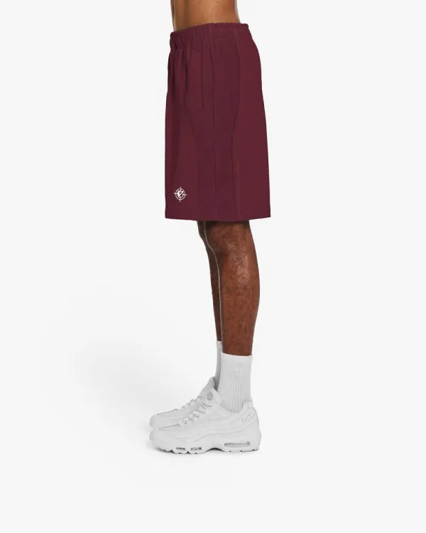 INSIDE OUT SHORTS WINE RED - Pantalons & Jorts - streetwear Avenue Wear