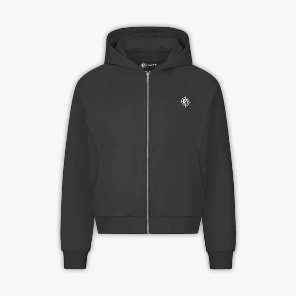 Inside out zip hoodie ash grey - Avenue Wear