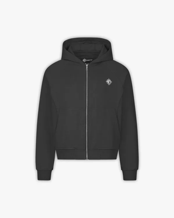 Inside out zip hoodie ash grey - Avenue Wear