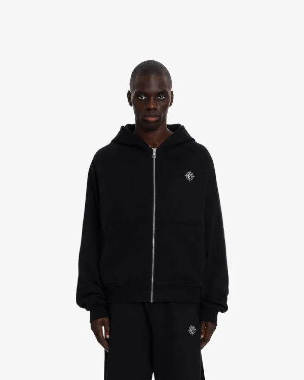 INSIDE OUT ZIP HOODIE BLACK - Sweats & Hoodies - streetwear Avenue Wear