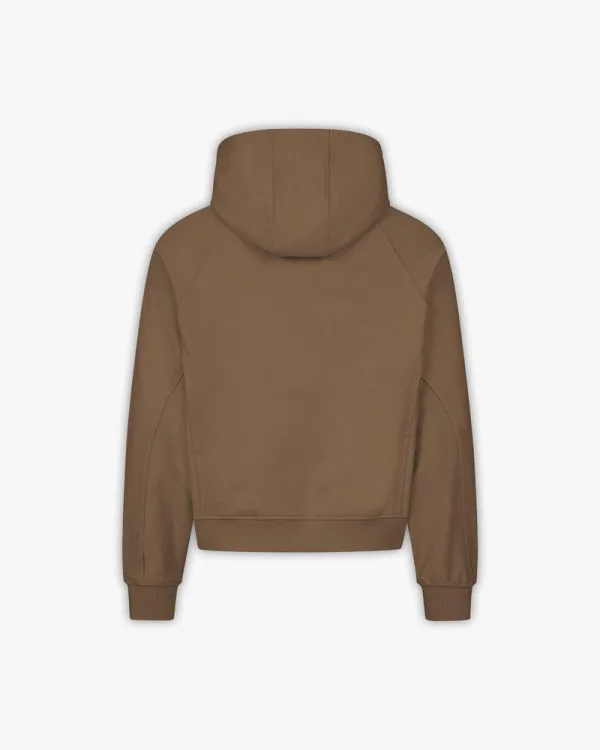 INSIDE OUT ZIP HOODIE CHOCOLATE BROWN - Sweats & Hoodies - streetwear Avenue Wear