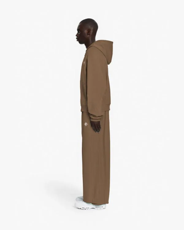 INSIDE OUT ZIP HOODIE CHOCOLATE BROWN - Sweats & Hoodies - streetwear Avenue Wear