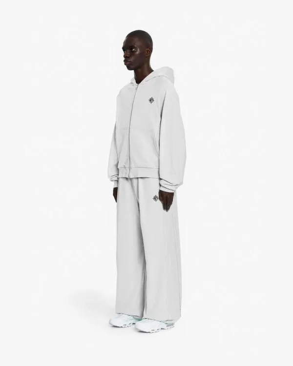 INSIDE OUT ZIP HOODIE LIGHT GREY - Sweats & Hoodies - streetwear Avenue Wear