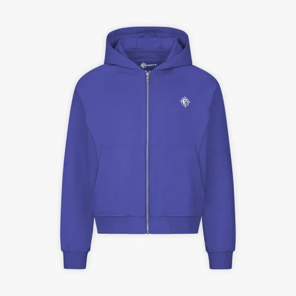 Inside out zip hoodie ocean blue - Avenue Wear