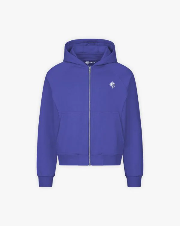 Inside out zip hoodie ocean blue - Avenue Wear