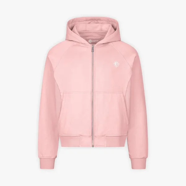 Inside out zip hoodie pink - Avenue Wear