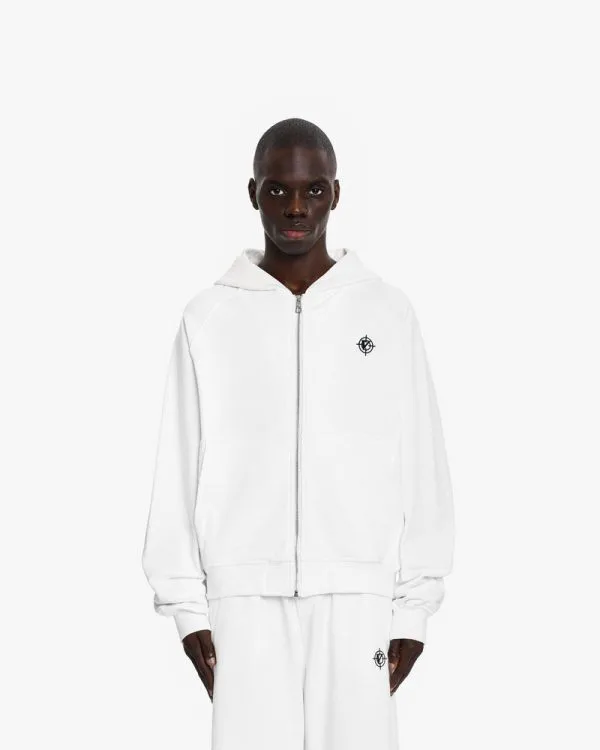 INSIDE OUT ZIP HOODIE WHITE - Sweats & Hoodies - streetwear Avenue Wear