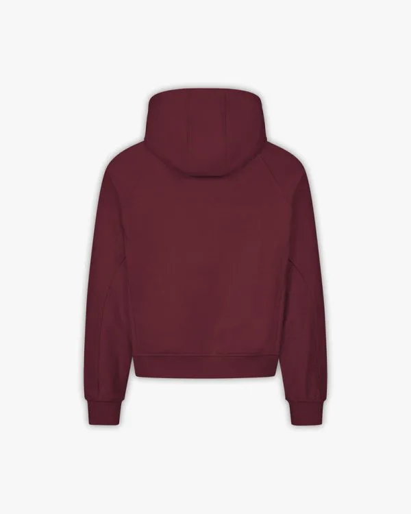 INSIDE OUT ZIP HOODIE WINE RED - Sweats & Hoodies - streetwear Avenue Wear