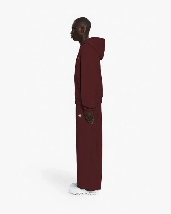 INSIDE OUT ZIP HOODIE WINE RED - Sweats & Hoodies - streetwear Avenue Wear