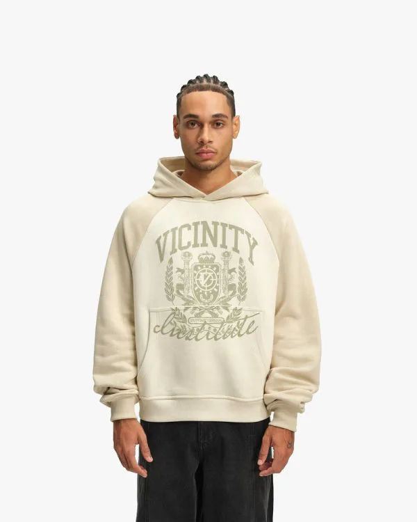 INSTITUTE HOODIE BEIGE - Sweats & Hoodies - streetwear Avenue Wear