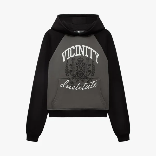 Institute hoodie grey black - Avenue Wear