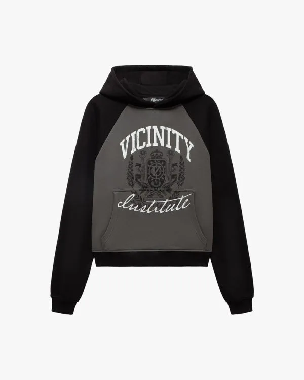 Institute hoodie grey black - Avenue Wear