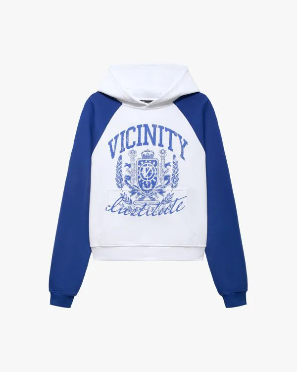 Institute hoodie white blue - Avenue Wear