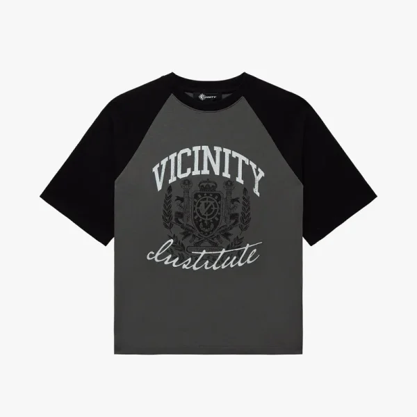 Institute tee grey black - Avenue Wear
