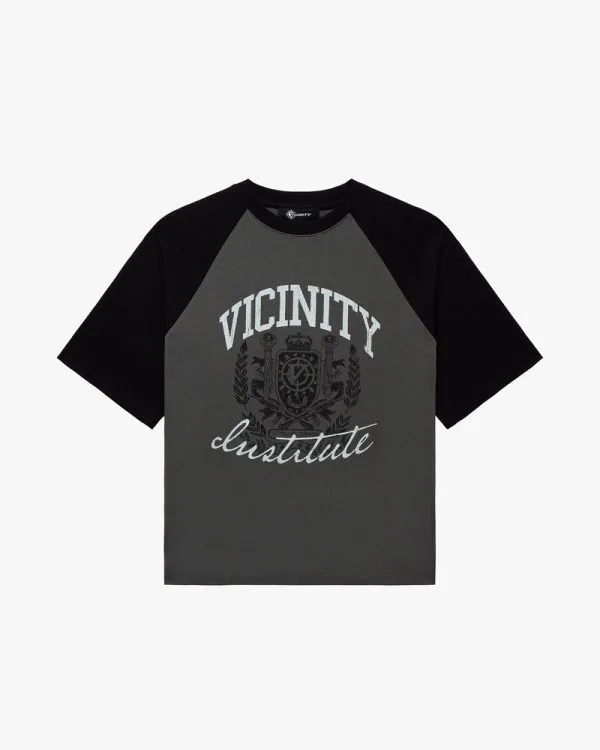 Institute tee grey black - Avenue Wear