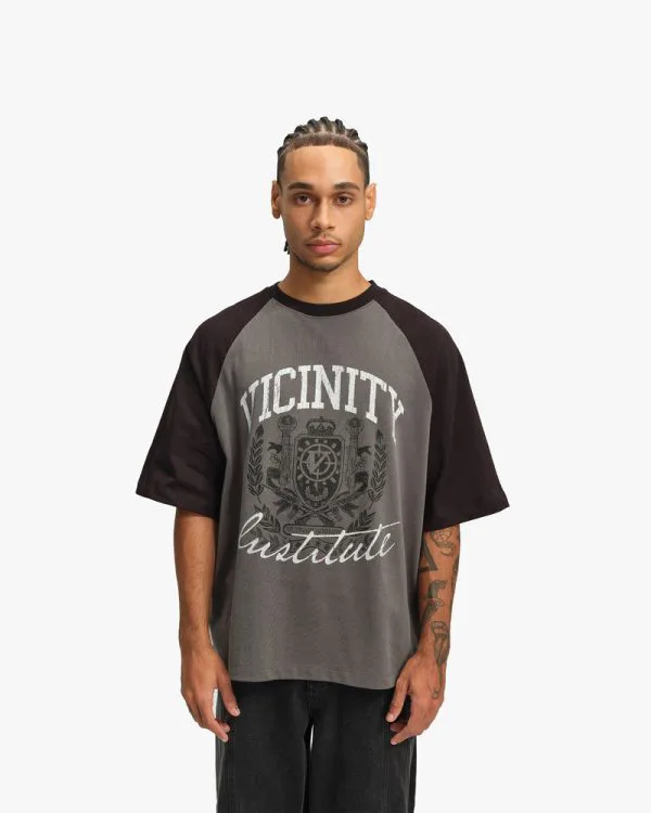 INSTITUTE TEE GREY/BLACK - Sweats & Hoodies - streetwear Avenue Wear