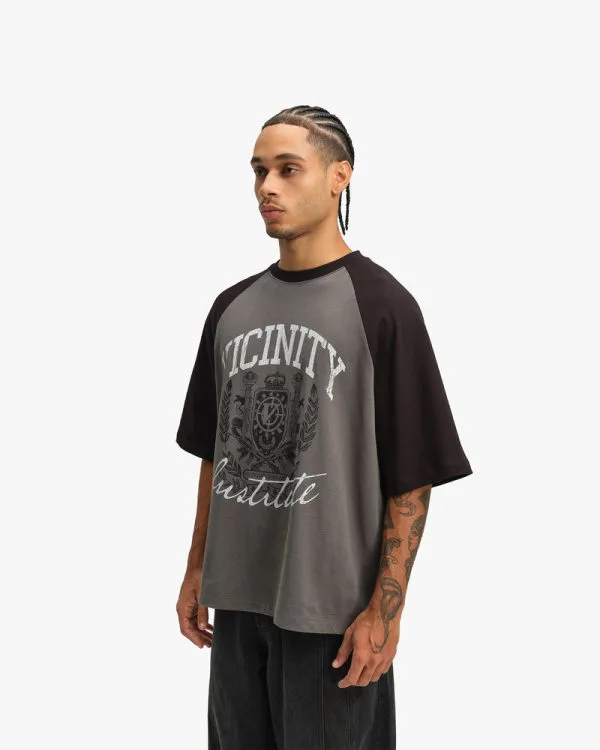 INSTITUTE TEE GREY/BLACK - Sweats & Hoodies - streetwear Avenue Wear