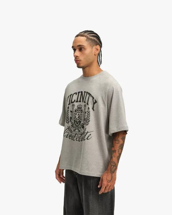 INSTITUTE TEE GREY MELANGE - Sweats & Hoodies - streetwear Avenue Wear