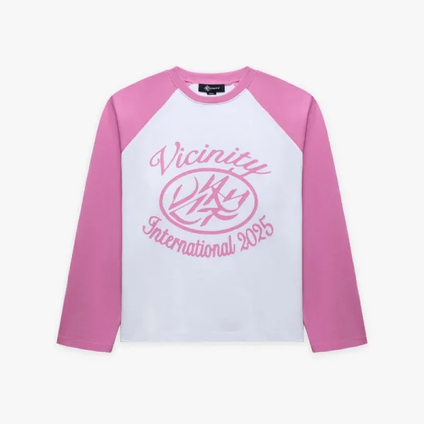 International longsleeve white pink - Avenue Wear