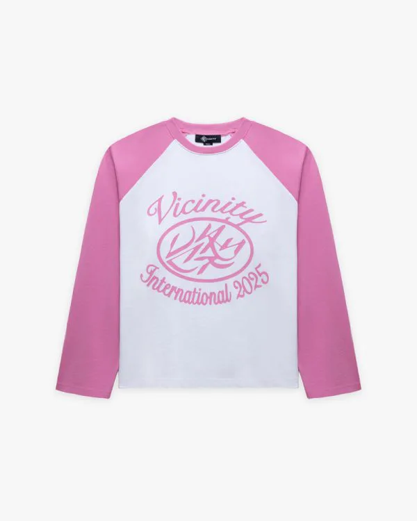 International longsleeve white pink - Avenue Wear