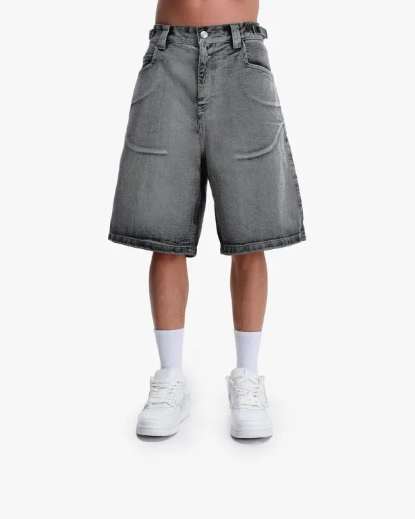 IVORY DENIM JORTS - Pantalons & Jorts - streetwear Avenue Wear