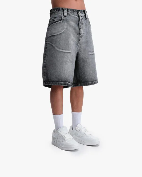 IVORY DENIM JORTS - Pantalons & Jorts - streetwear Avenue Wear