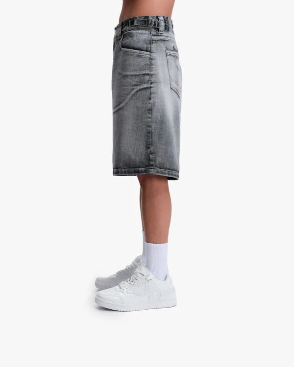 IVORY DENIM JORTS - Pantalons & Jorts - streetwear Avenue Wear