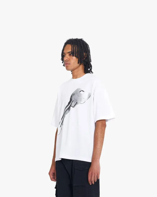 KEY TEE WHITE - T-Shirts - streetwear Avenue Wear