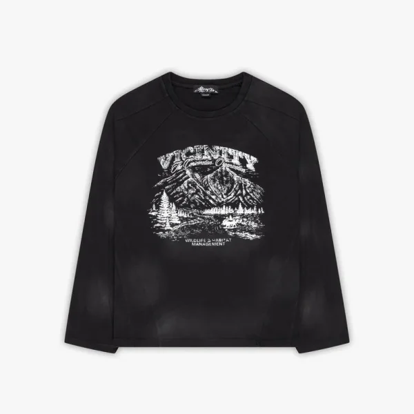 Landscape longsleeve black - Avenue Wear