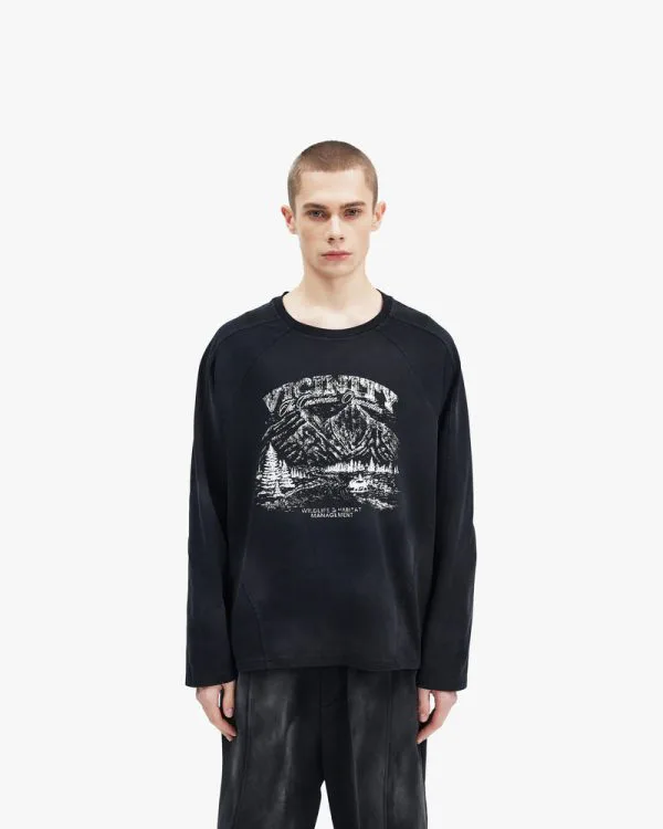 LANDSCAPE LONGSLEEVE BLACK - T-Shirts - streetwear Avenue Wear