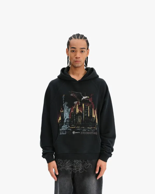 LIBERTY BURNS HOODIE VINTAGE WASH - Sweats & Hoodies - streetwear Avenue Wear