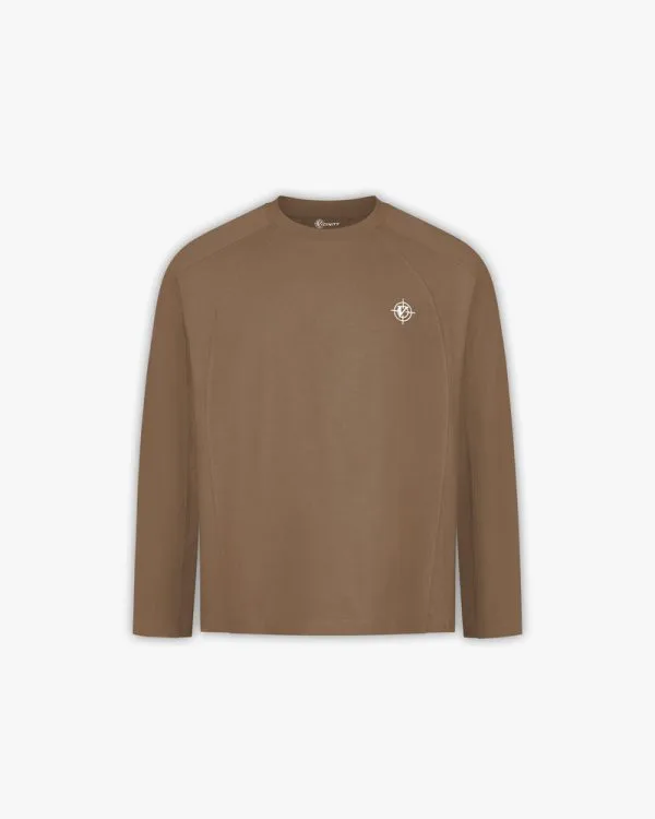 Longsleeve chocolate brown - Avenue Wear