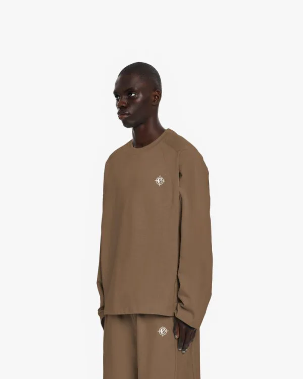 LONGSLEEVE CHOCOLATE BROWN - T-Shirts - streetwear Avenue Wear